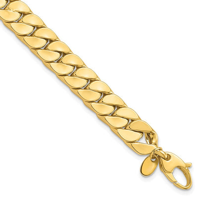 14K Gelbgold Poliert Fantasie Panzer Gliederarmband