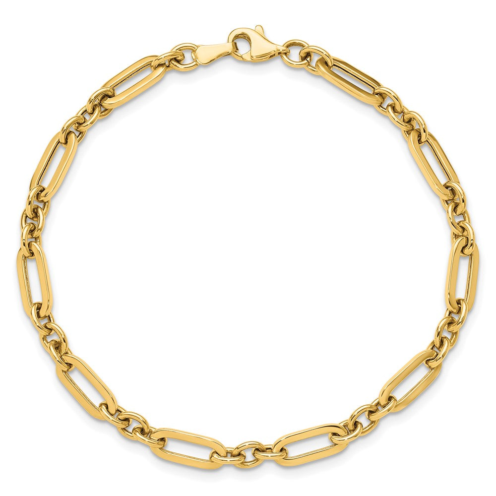 14K Gelbgold Poliert Fantasieglieder Armband