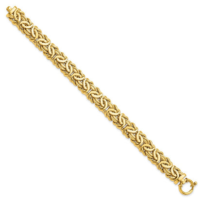 7.5 Zoll 14K Poliert Fantasieglieder Armband