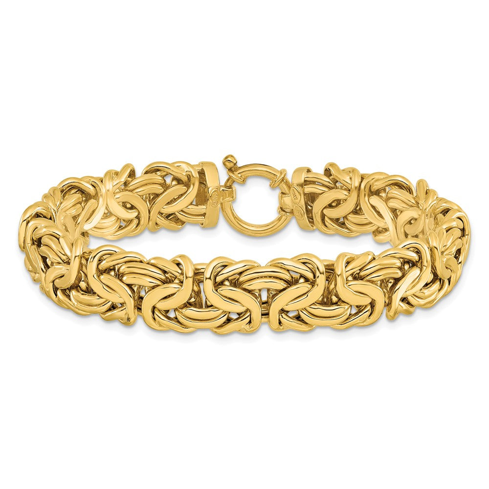7.5 Zoll 14K Poliert Fantasieglieder Armband