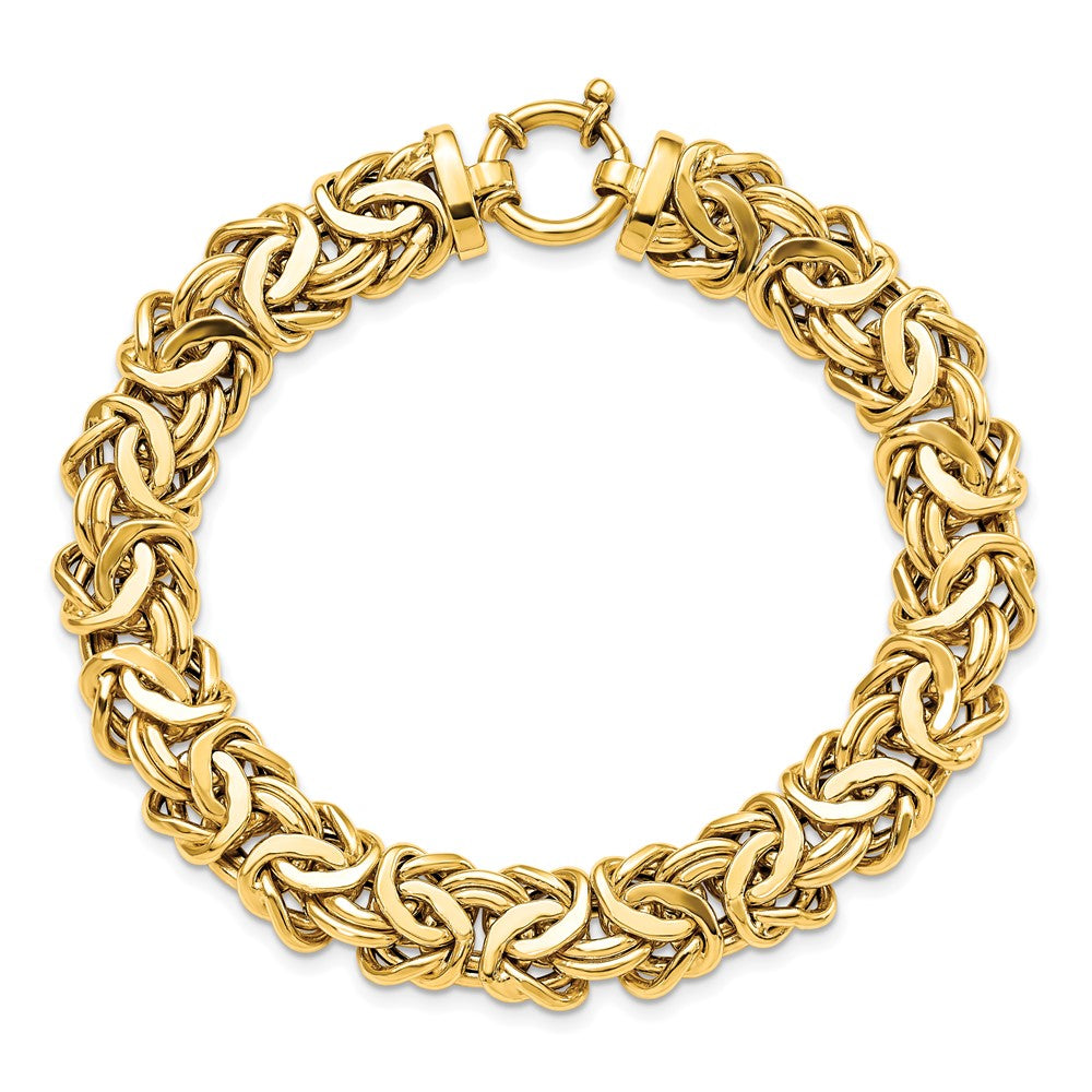 7.5 Zoll 14K Poliert Fantasieglieder Armband