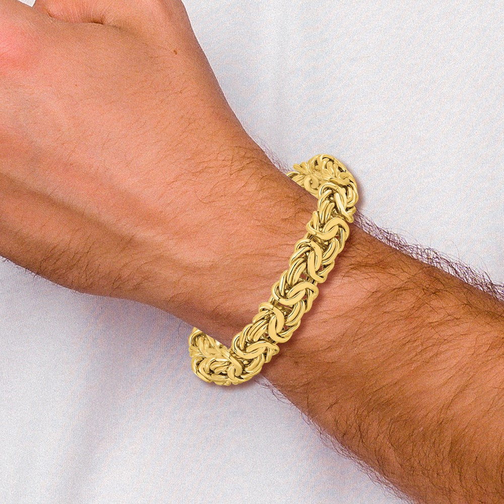 7.5 Zoll 14K Poliert Fantasieglieder Armband