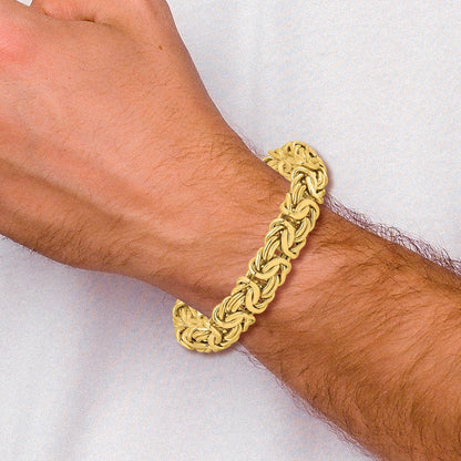 7.5 Zoll 14K Poliert Fantasieglieder Armband
