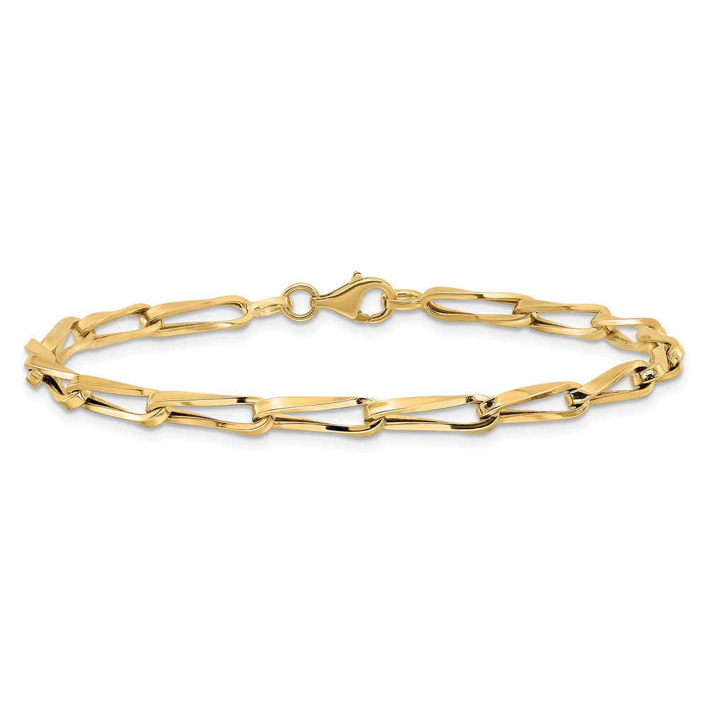 14K Gelbgold Poliert Fantasieglieder Armband