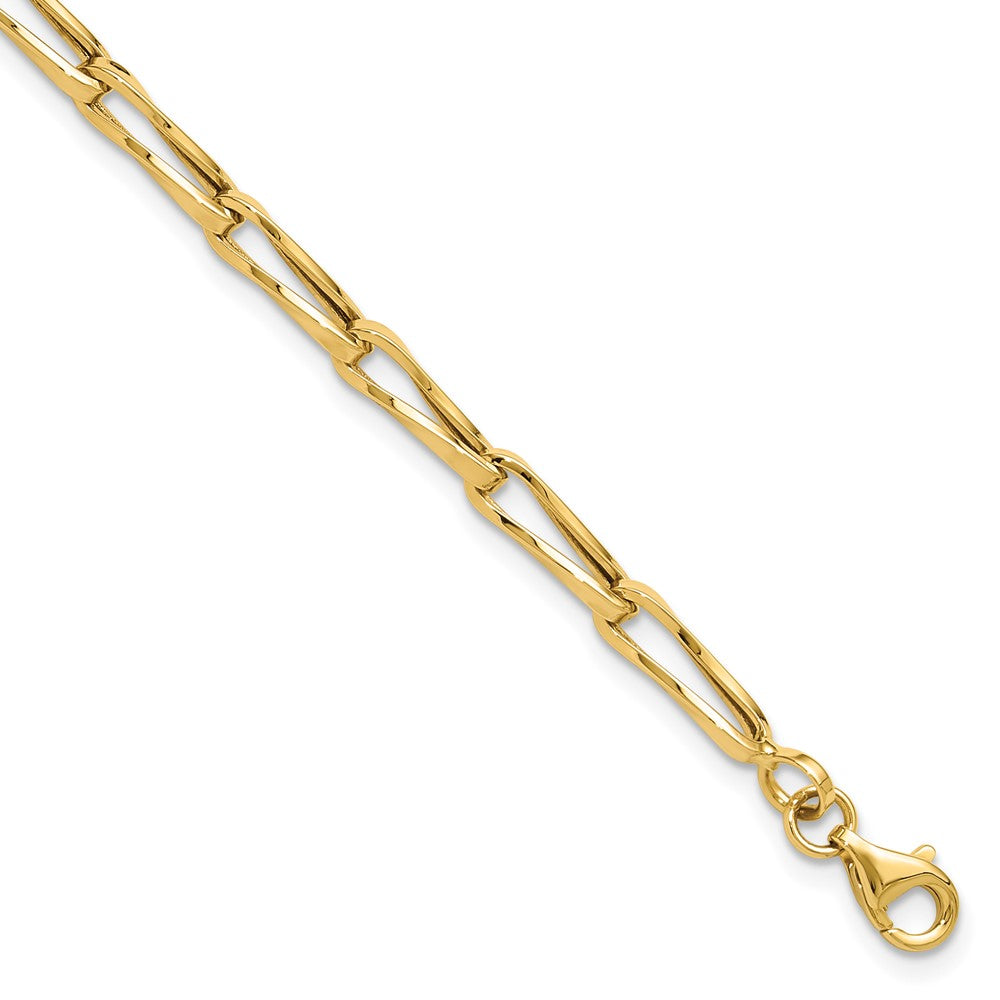 14K Gelbgold Poliert Fantasieglieder Armband