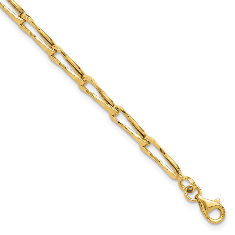 14K Gelbgold Poliert Fantasieglieder Armband