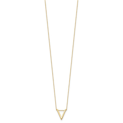 14K Gelbgold Poliert V Halskette