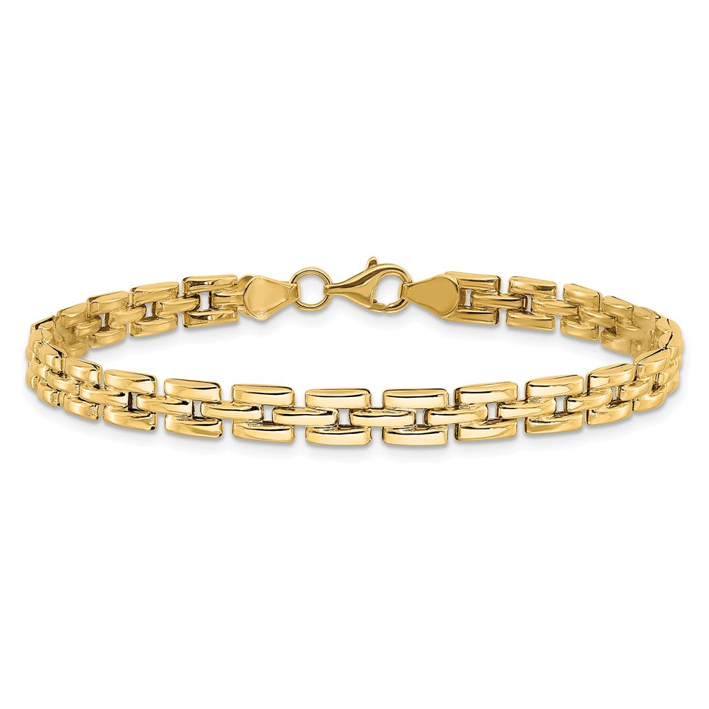 14K Gelbgold Poliert Fantasieglieder Armband