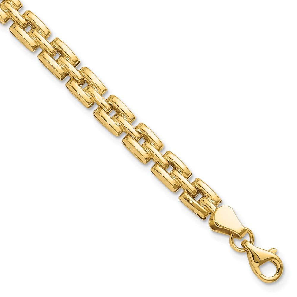 14K Gelbgold Poliert Fantasieglieder Armband