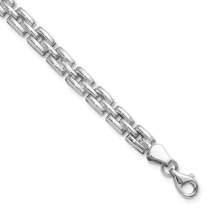 14K Weißgold Poliert Fantasieglieder Armband