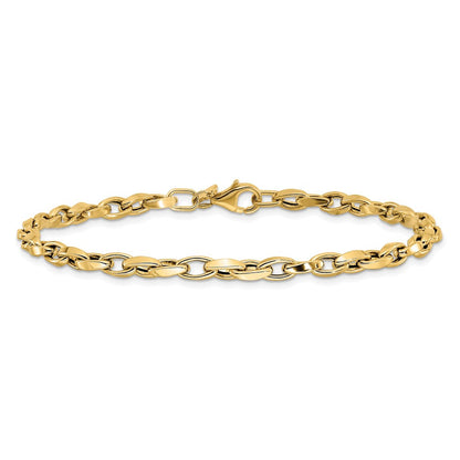 14K Gelbgold Poliert Fantasieglieder Armband