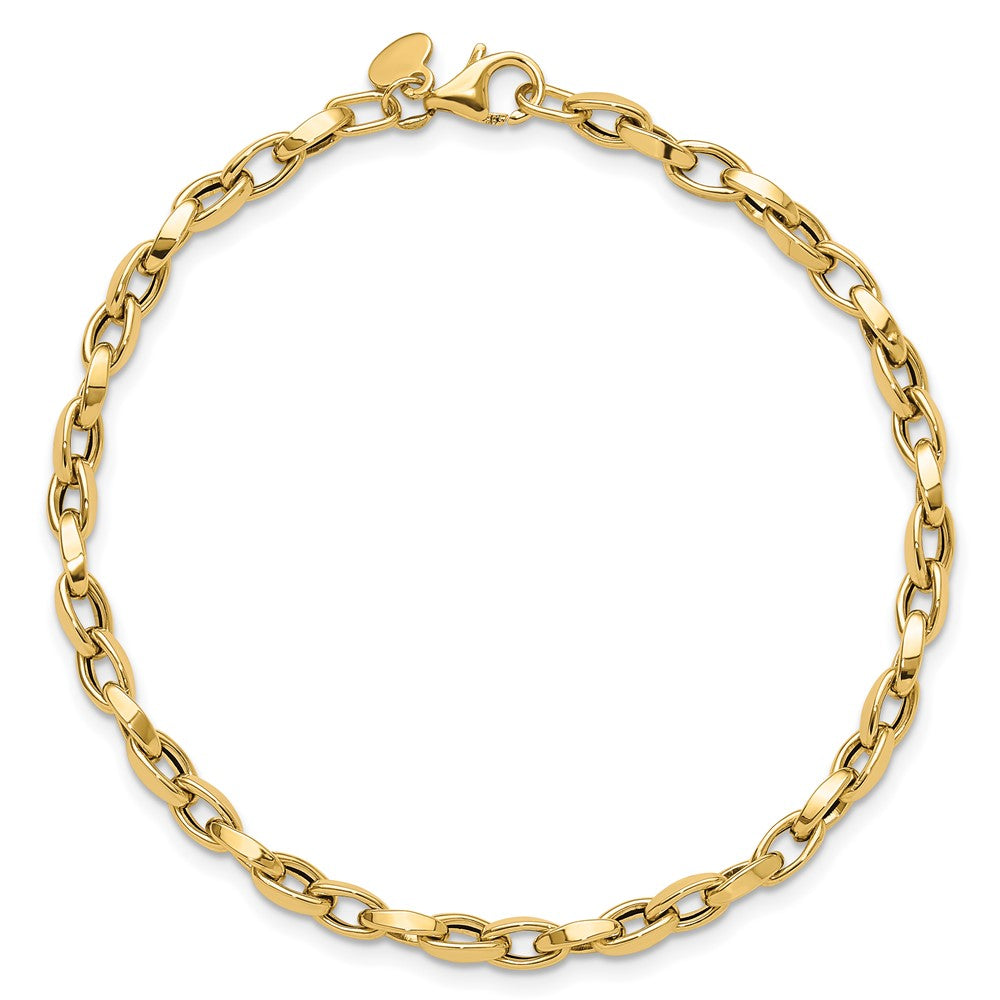 14K Gelbgold Poliert Fantasieglieder Armband