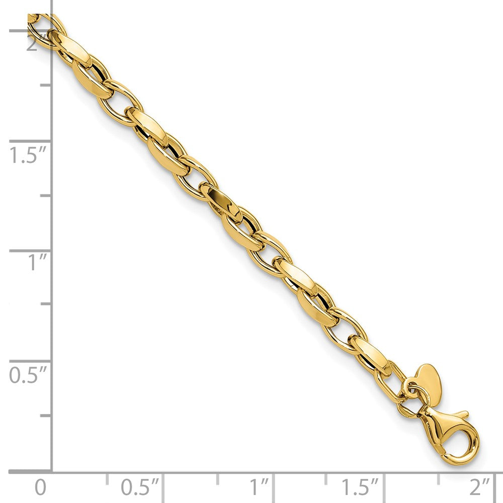 14K Gelbgold Poliert Fantasieglieder Armband