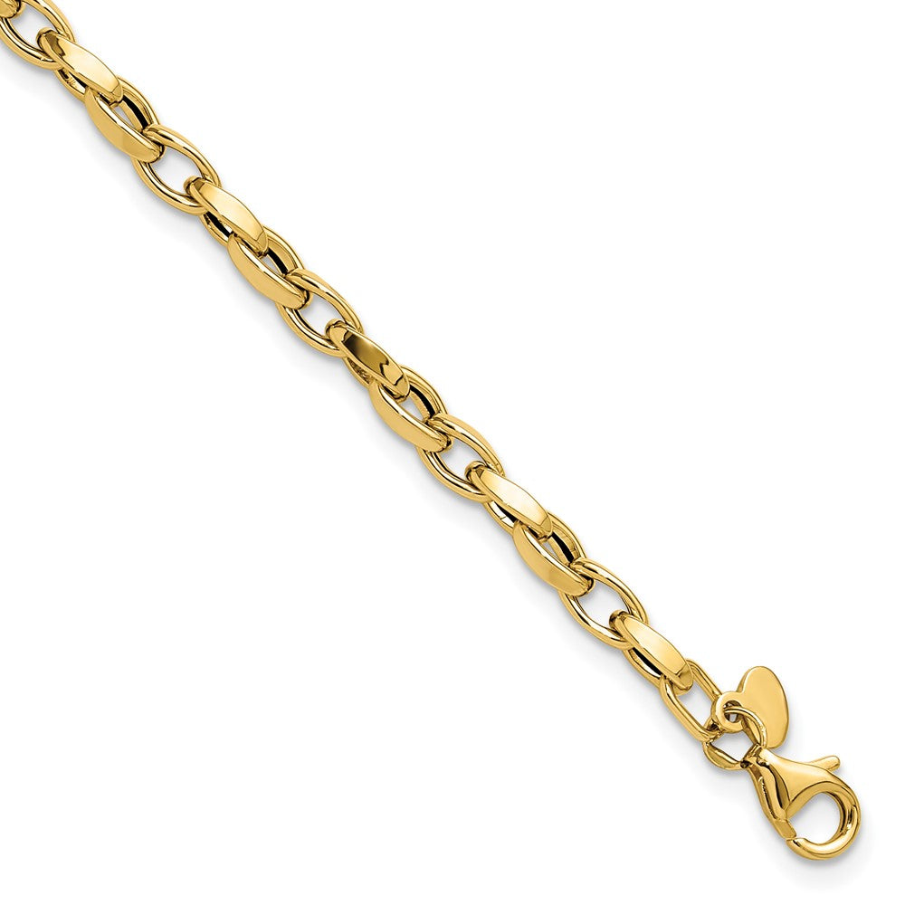 14K Gelbgold Poliert Fantasieglieder Armband