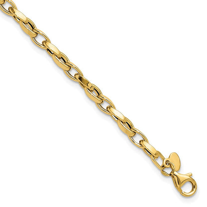 14K Gelbgold Poliert Fantasieglieder Armband
