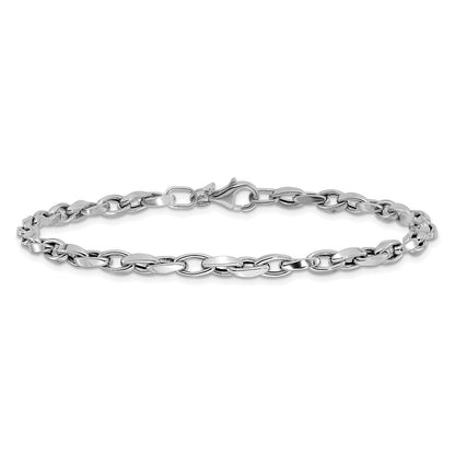 14K Weißgold Poliert Fantasieglieder Armband