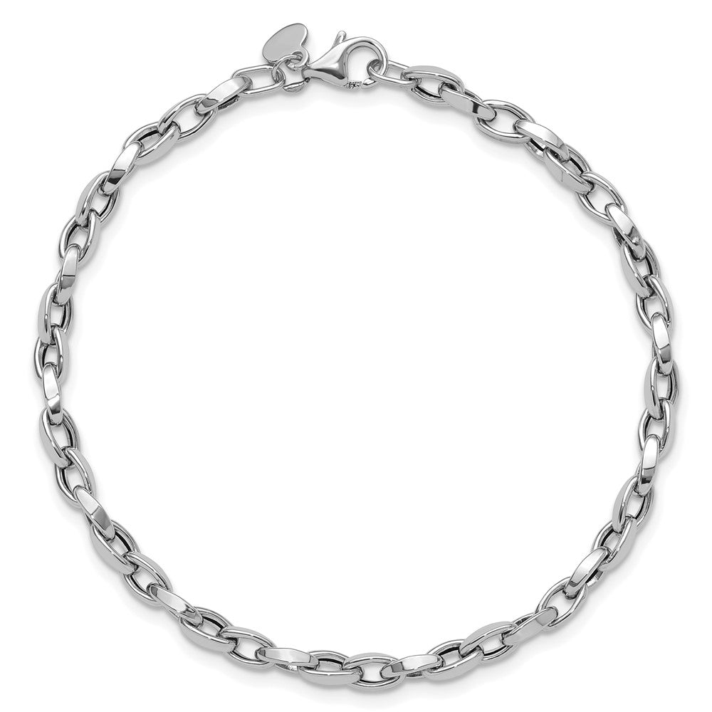 14K Weißgold Poliert Fantasieglieder Armband