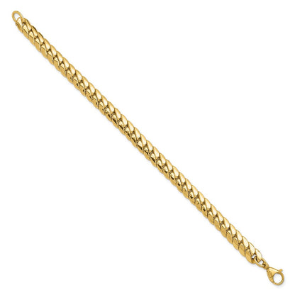 14K Gelbgold Poliert Fantasieglieder Gliederarmband