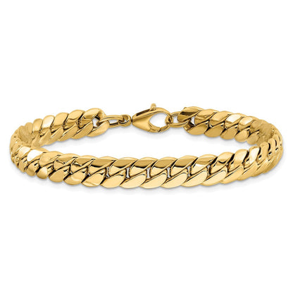 14K Gelbgold Poliert Fantasieglieder Gliederarmband