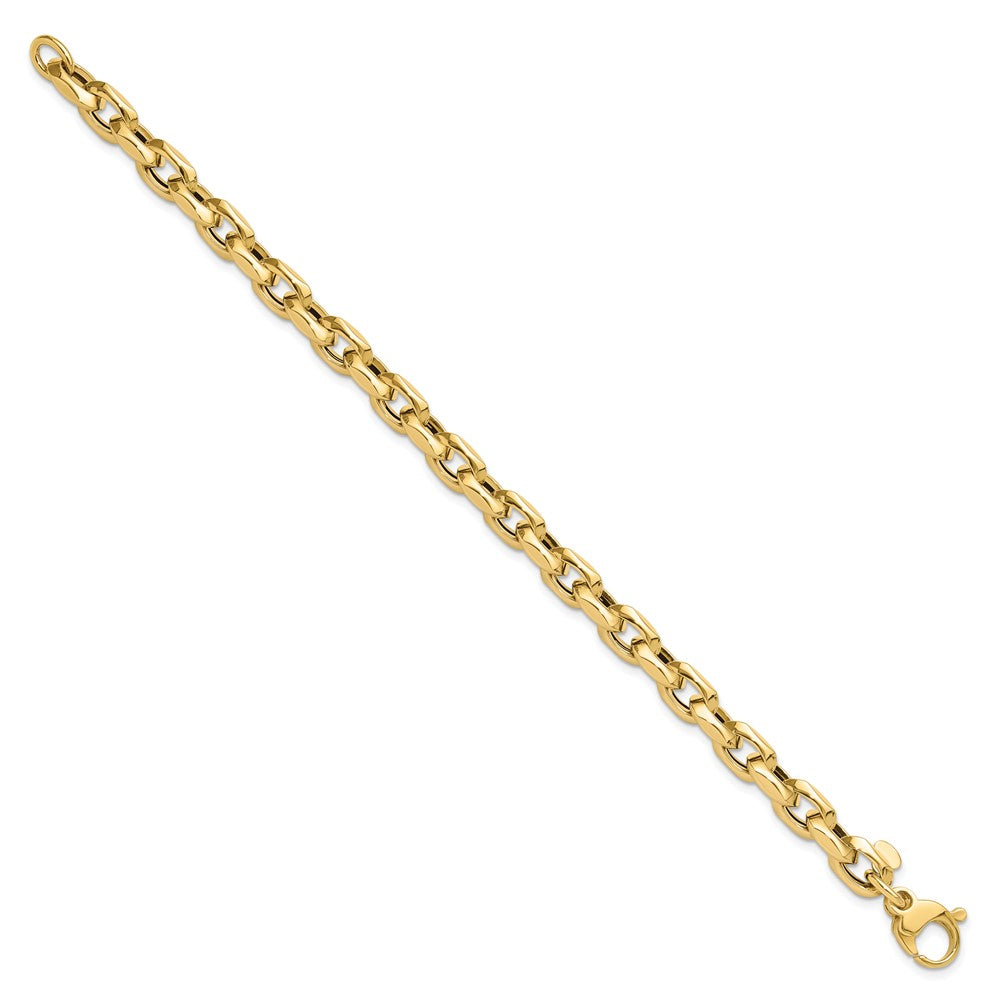 14K Gelbgold Poliert Fantasieglieder Gliederarmband