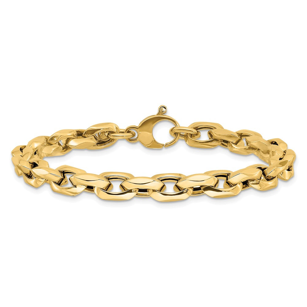 14K Gelbgold Poliert Fantasieglieder Gliederarmband
