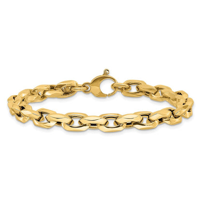 14K Gelbgold Poliert Fantasieglieder Gliederarmband