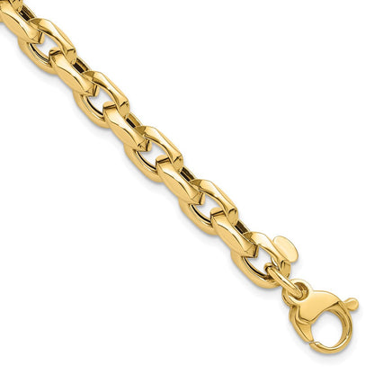 14K Gelbgold Poliert Fantasieglieder Gliederarmband