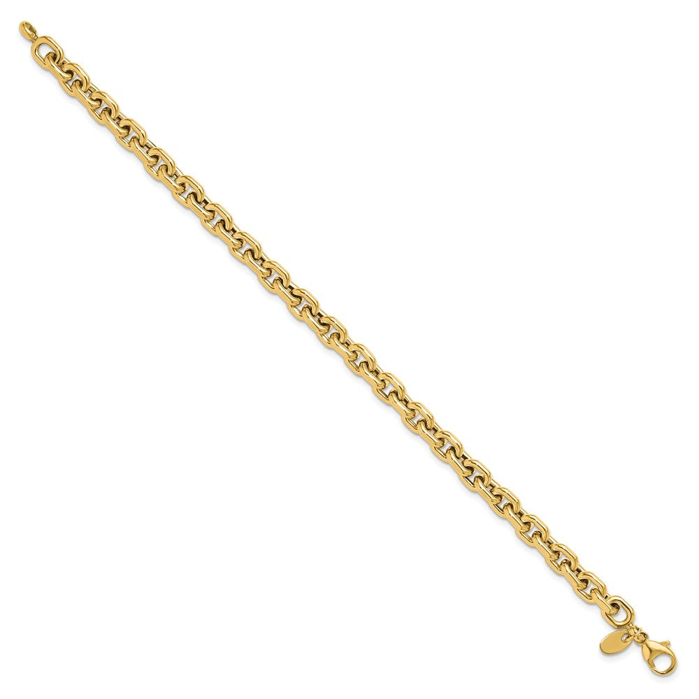 14K Gelbgold Poliert Fantasieglieder Gliederarmband