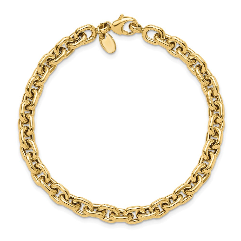 14K Gelbgold Poliert Fantasieglieder Gliederarmband