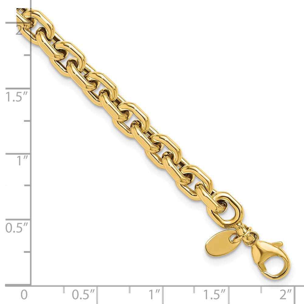 14K Gelbgold Poliert Fantasieglieder Gliederarmband