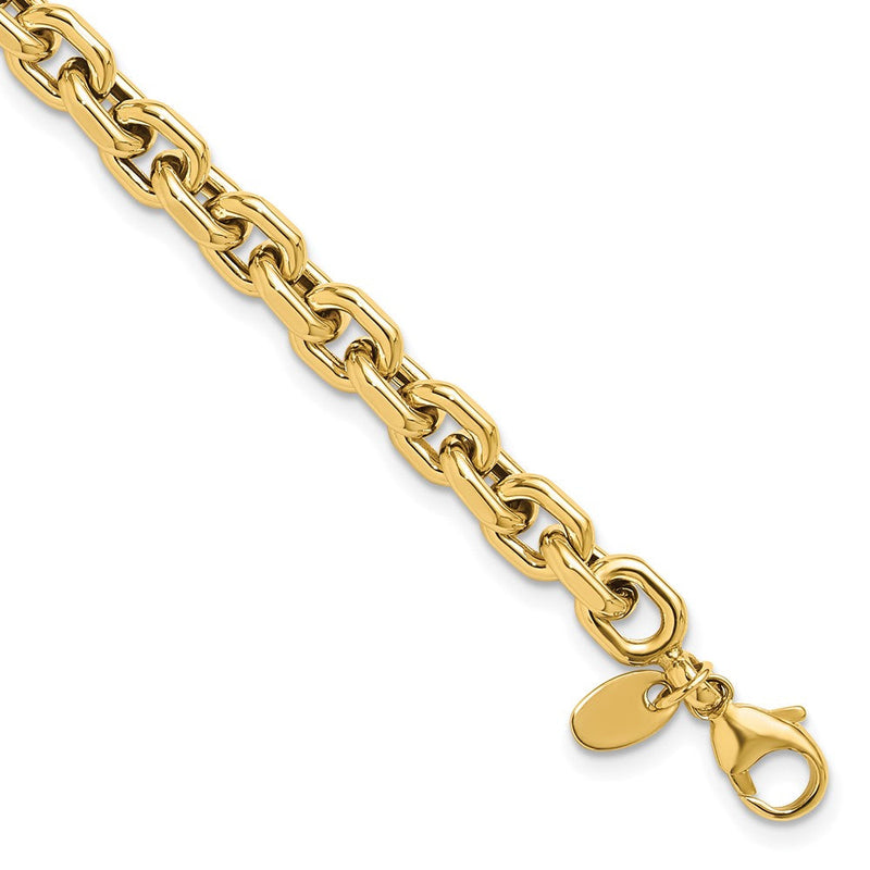14K Gelbgold Poliert Fantasieglieder Gliederarmband
