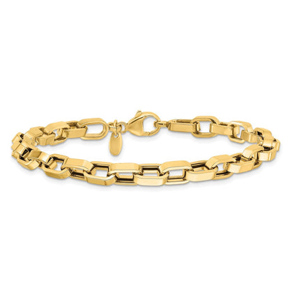 14K Gelbgold Poliert Fantasieglieder Armband