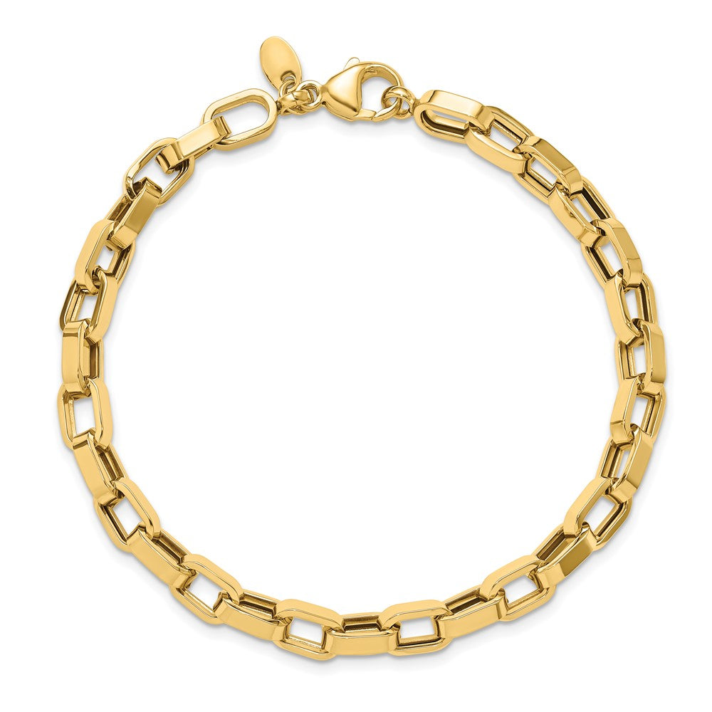 14K Gelbgold Poliert Fantasieglieder Armband