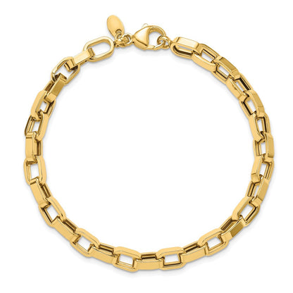 14K Gelbgold Poliert Fantasieglieder Armband