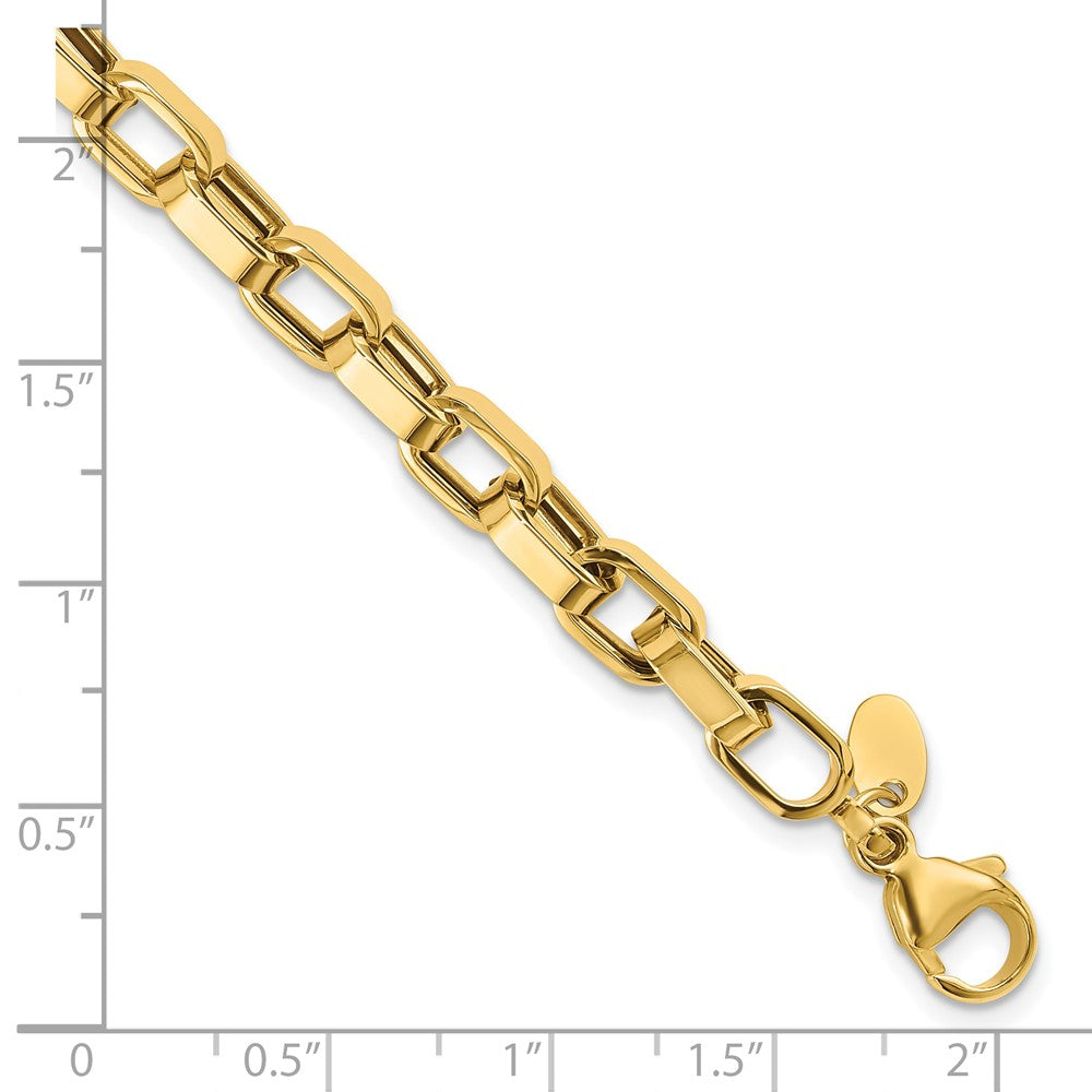 14K Gelbgold Poliert Fantasieglieder Armband