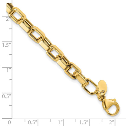 14K Gelbgold Poliert Fantasieglieder Armband