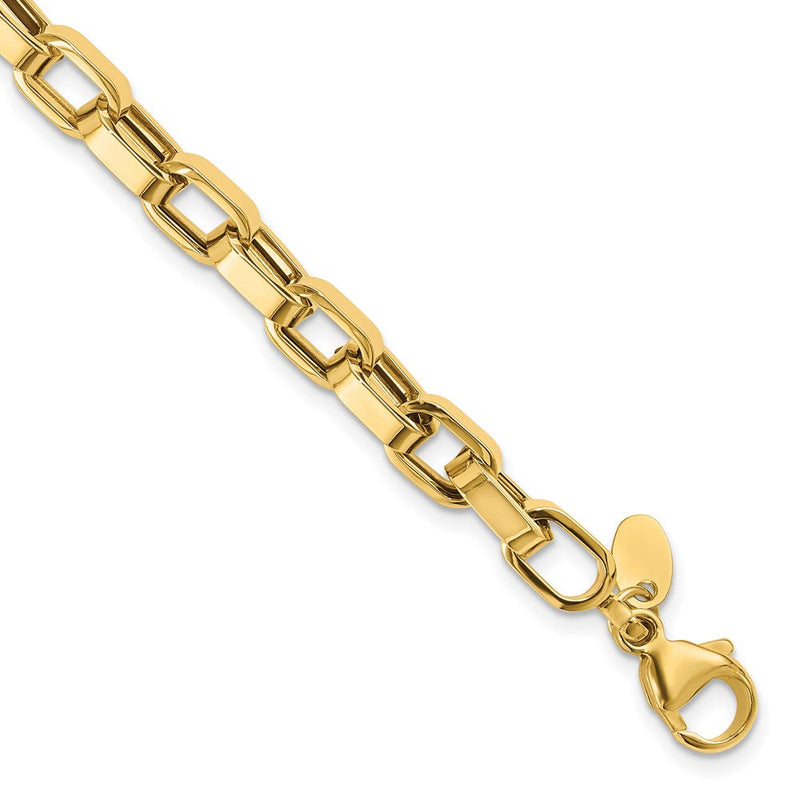 14K Gelbgold Poliert Fantasieglieder Armband