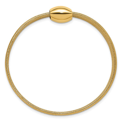 14K Gelbgold Netz Schieber auf Dehnbar Armband