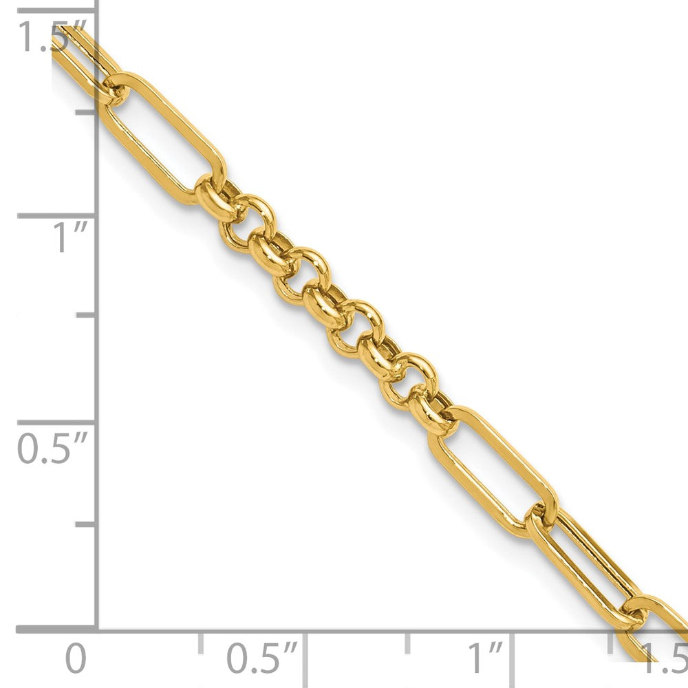 14K Gelbgold Poliert Fantasieglieder Armband