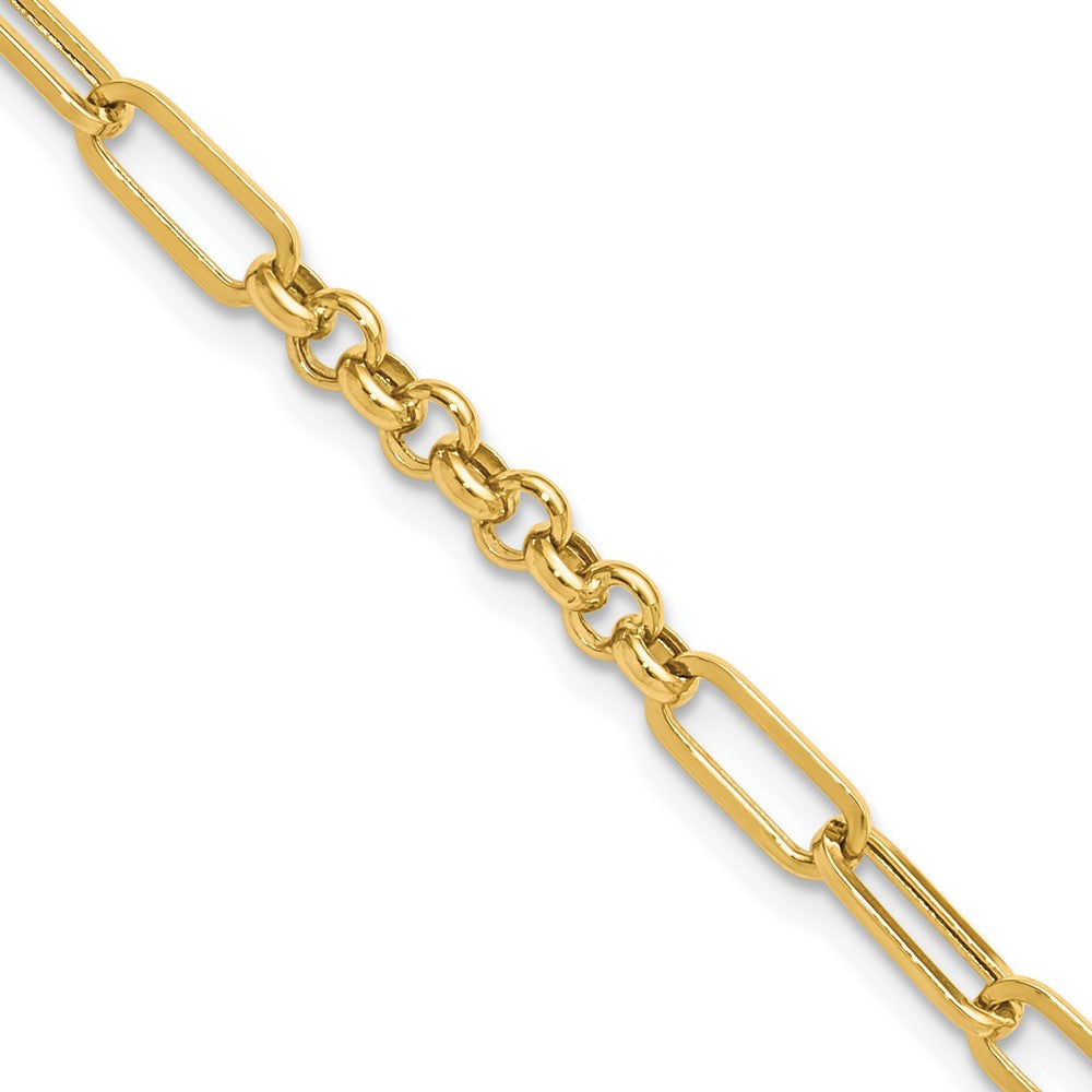 14K Gelbgold Poliert Fantasieglieder Armband