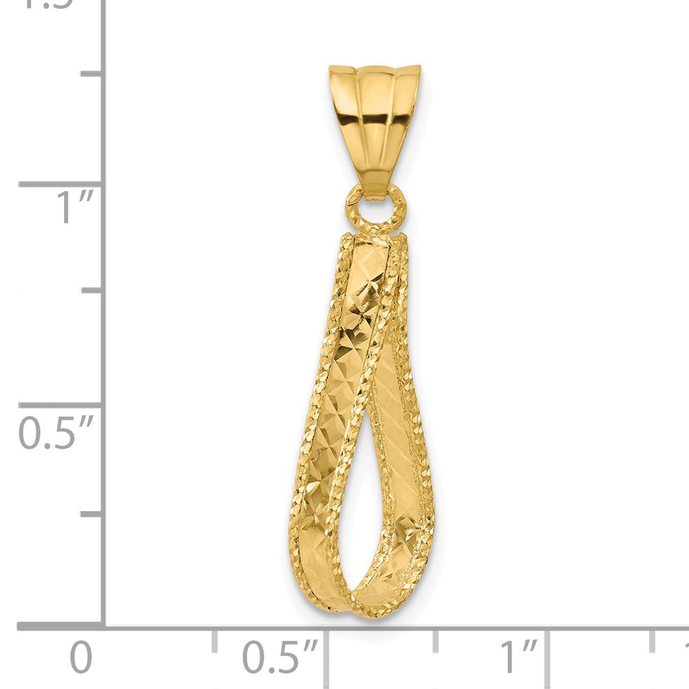 14K Gelbgold Poliert und Diamantiert Anhänger