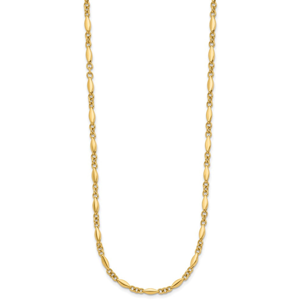 14K Gelbgold Poliert Fantasieglieder Halskette
