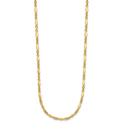 14K Gelbgold Poliert Fantasieglieder Halskette