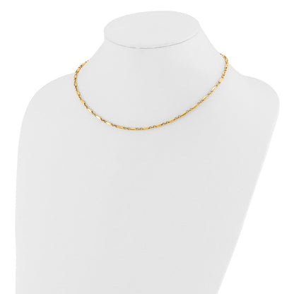 14K Gelbgold Poliert Fantasieglieder Halskette