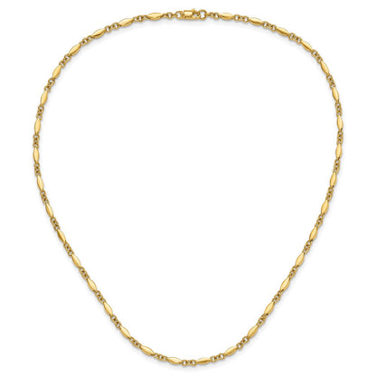 14K Gelbgold Poliert Fantasieglieder Halskette