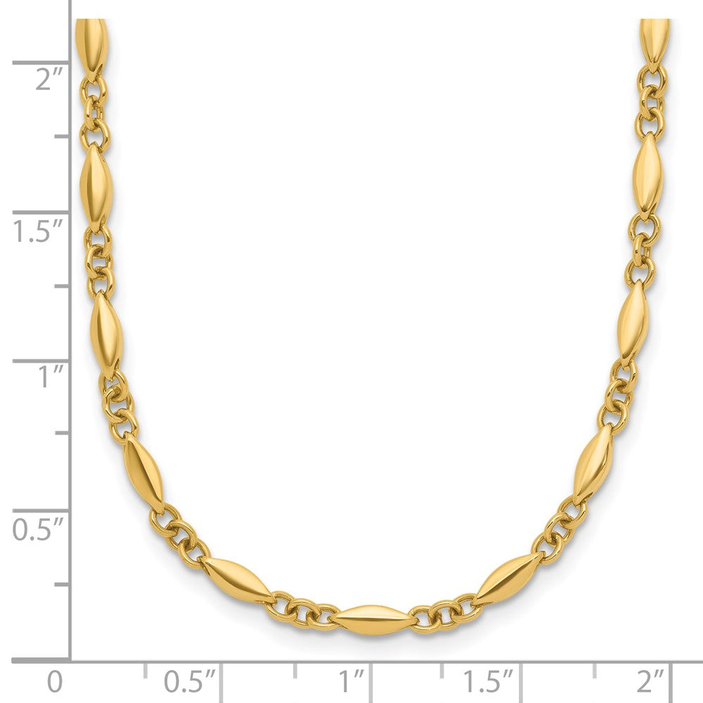 14K Gelbgold Poliert Fantasieglieder Halskette