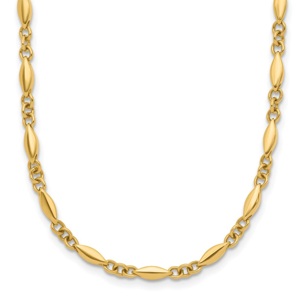 14K Gelbgold Poliert Fantasieglieder Halskette