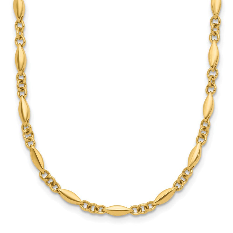 14K Gelbgold Poliert Fantasieglieder Halskette