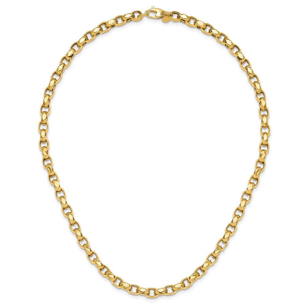 14K Gelbgold Poliert Fantasieglieder Halskette