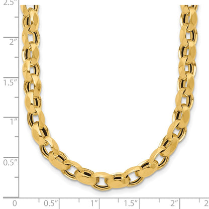 14K Gelbgold Poliert Fantasieglieder Halskette